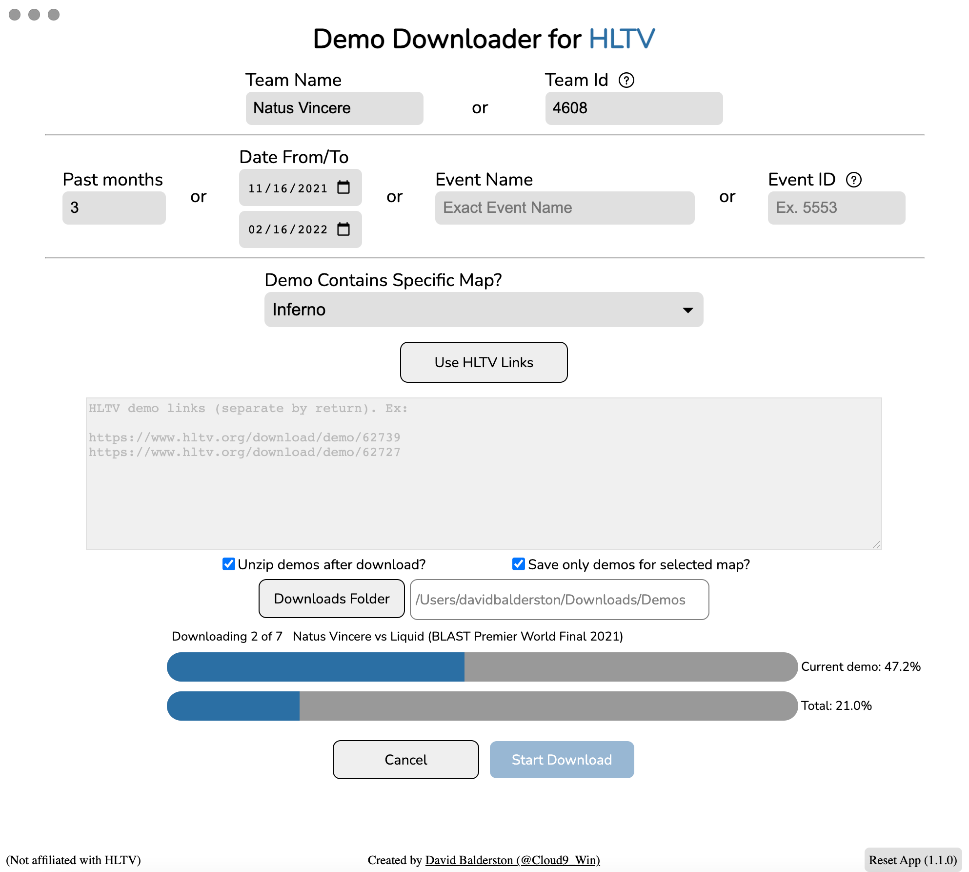 Demo Downloader for HLTV